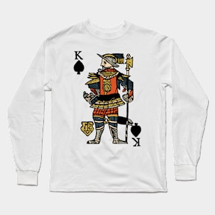 Original Standard Character of Playing Card King of Spades Long Sleeve T-Shirt